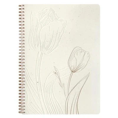 Abbildung von Clairefontaine 813065C Notizheft Tulip paper, mit Doppelspirale DIN A4 21x29,7 cm, 74 Blatt, dots/punktkariert, 1 Stück