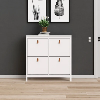 Abbildung von Home affaire Schuhschrank &quot;Madrid, Schuhaufbewahrung, Schuhkommode, Schuhregal,&quot;, mit 4 Klappen und jeweils 2 Böden, Breite 102 cm, Höhe 103 cm