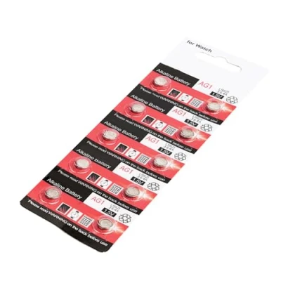 Abbildung von AG1/LR621 Knopfzellenbatterien, langlebige 1,5 V Knopfbatterie, Alkaline Zelle für Uhren, kleine Elektronik, 10 Stück