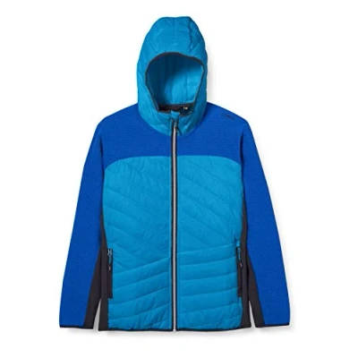 Abbildung von CMP Kinder Knit Tech Jacke mit fester Kapuze, Fluss, 98