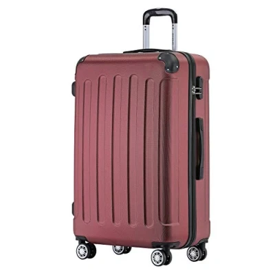 Abbildung von BEIBYE Hartschalen Koffer Trolley Rollkoffer Reisekoffer Handgepäck 4 Rollen (M L XL Set) (Weinrot, L)