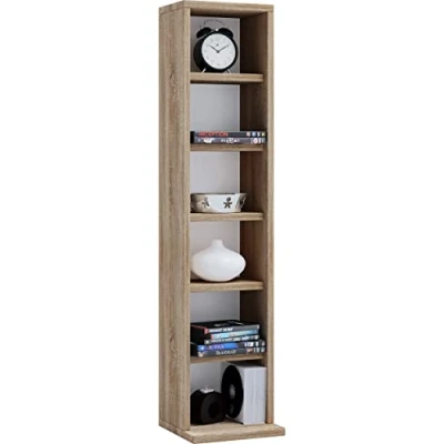 Abbildung von VCM Standregal Holz CD DVD Stand Aufbewahrung Deko Regal Elementa, 1 tlg.