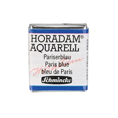 Abbildung von Schmincke HORADAM® AQUARELL feinste Künstler Aquarellfarben, 491 Pariserblau, 14 044, 1/2 Näpfchen