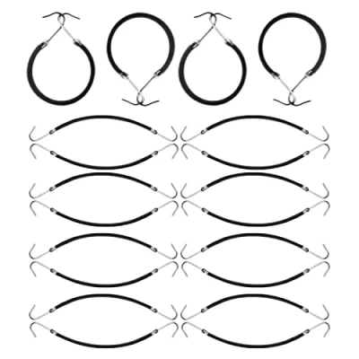 Abbildung von 20 Stück Pferdeschwanz Haken Elastische Gummibänder Haar Styling Bungee Haargummis für Frauen Mädchen