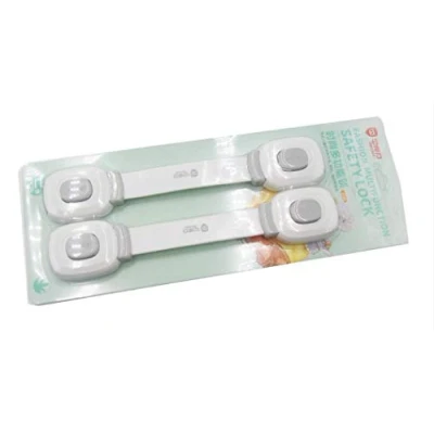 Abbildung von IME Kindersicherung, Baby Proofing Schrankschloss Klebeband Riegel für Schubladen, Schrank, Geräte, Tür, Backofen, Kühlschrank, usw. 2 Stück