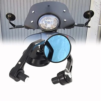 Abbildung von DHWUIASF Für Vespa Piaggio GT GTV GTS LT S LX LXV 50 125 250 300 300ie Motorrad Rückspiegel Seitenprojektionsspiegel Schmücken (Color : Black)