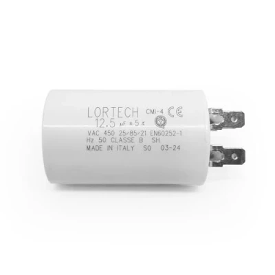 Abbildung von PERMANENTER KONDENSATOR 12,5µF Ø 35mm x 56mm FLACHER BODEN HERGESTELLT IN ITALIEN
