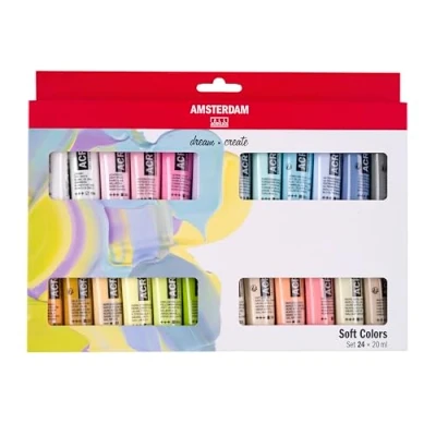 Abbildung von Amsterdam Standard Series acrylic paint soft colors set 24 x