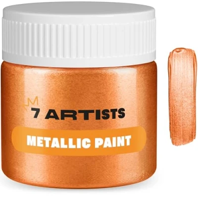 Abbildung von 7 Artists Acrylfarben Copper 50 ml Metallic Acrylfarbe Kupfer Acryl Malfarbe
