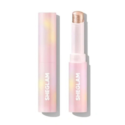 Abbildung von SHEGLAM Kristall Gel Glanz Stick Lidschatten Eyeliner Aufheller Bleistift Wachsmalstift mit Pinsel, leicht zu verblenden langanhaltender schimmernder Champagne Gleam