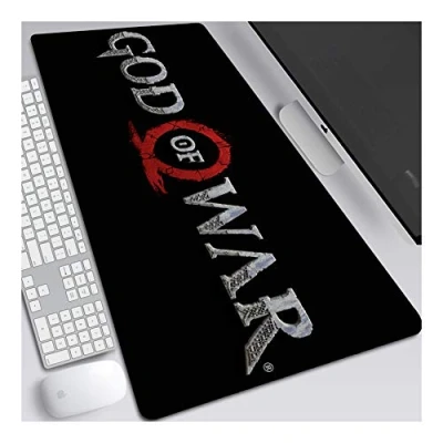 Abbildung von Mauspad God of War XXL Anime Mauspad, Speed Gaming extra groß 900 x 400 3 mm, wasserabweisendes mit Rutschfester Gummiunterseite, Glatte Stoffoberfläche für Computer PC, B