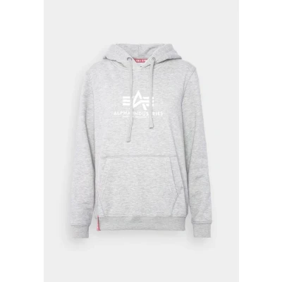 Abbildung von Alpha Industries NEW Basic Hoody Kapuzenpullover, Damen, Größe: Small, Grey heather