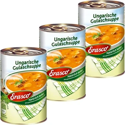 Abbildung von Erasco Ungarische Gulaschsuppe fein mit zartem Fleisch 390ml 3er Pack