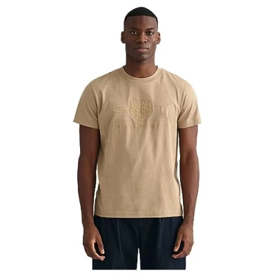 Abbildung von GANT Tonal Shield Tshirt basic, Herren, Größe: XXL, Concrete beige