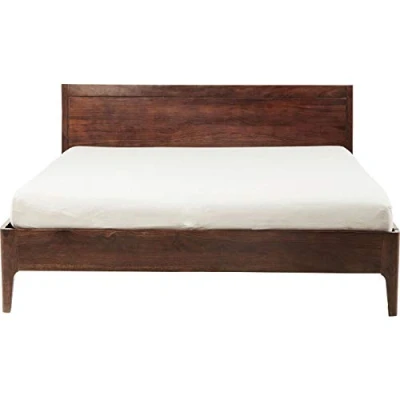 Abbildung von Kare Design Holzbett Brooklyn Walnut, braun, Sheesham Massivholz, Doppelbett, 160x200cm