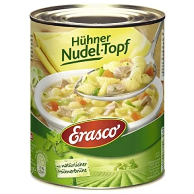 Abbildung von ERASCO Hühner Nudel Topf 800g (6er Pack) In rund 5 Minuten fertig Mit viel Gemüse Ohne Schnickschnack einfach lecker