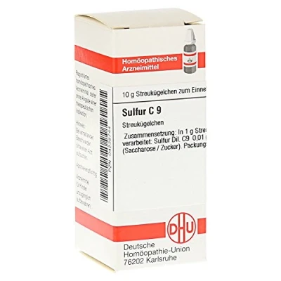 Abbildung von Sulfur C 9 Globuli 10 g