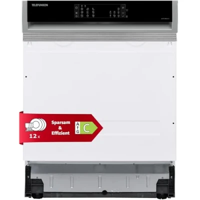 Abbildung von Telefunken Geschirrspüler teilintegriert Einbauspülmaschine 60 cm 12 Maßgedecke 9 Programme AquaStop Schutz vor Wasserschäden Auto Door leise 44 dB inkl. Besteckkorb G ET 6014 C I