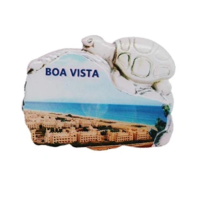 Abbildung von 3D Boa Vista Cabo Verde Kühlschrankmagnet, Souvenir, Geschenk, Heim, Küche, Kühlschrank, Dekoration, magnetische Aufkleber Kollektion