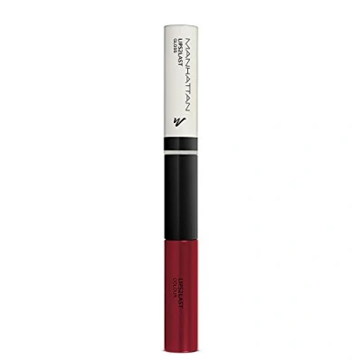 Abbildung von Manhattan Lips2Last Colour&amp;Gloss Lippenfarbe und Lipgloss in einem Farbe Scarlet Red 45L 1 x 8ml
