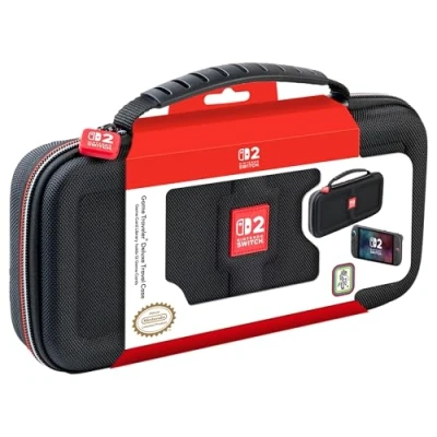 Abbildung von RDS Offiziell lizenzierte Nintendo Switch 2, OLED &amp; Systems Game Traveler Deluxe Hülle Platz für 12 Spielkarten microSD Karten 2 Stück jeweils