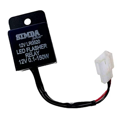 Abbildung von Simda Pro Universal 2 Poliger 12 V Motorrad LED Blinker Relais Lastunabhängiges Blinkerrelais Blinkgergeber Blinkrelais Blinkfrequenzkontroll Relai