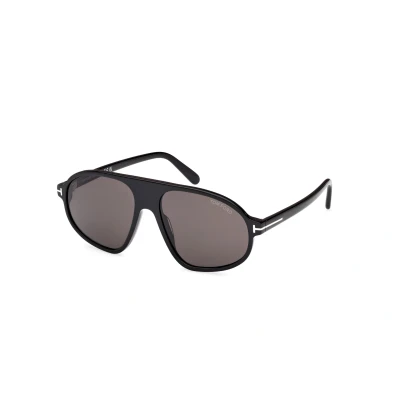 Abbildung von Tom Ford EROL Sonnenbrille, Herren, Größe: One Size, Glossy black smoke gray