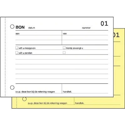 Abbildung von SIGEL Expres 40250 Bonboekje holländische Lieferscheine A6 quer 2fach, 5 Stück á 50 Blatt