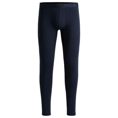 Abbildung von BOSS LONG JOHN LOGO Unterhose lang, Herren, Größe: Medium, Dark blue