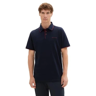 Abbildung von TOM TAILOR Herren Basic Piqué Poloshirt, sky captain blue, XL