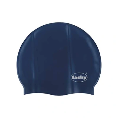 Abbildung von Fashy Badekappe Silikon Badehaube Sporthaube Marine Blau Damen