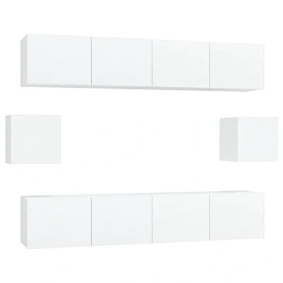 Abbildung von vidaXL TV Schrank 6 tlg. Set Weiß Holzwerkstoff (6 St)