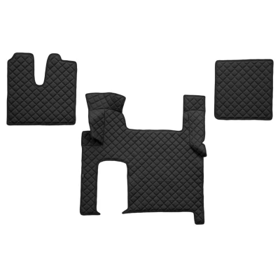 Abbildung von F CORE FL06 BLACK Fußmattensatz Eco Leder vorne 3 schwarz MAN: TGX