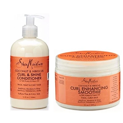Abbildung von Shea Moisture Coconut and Hibiscus Combination Pack 13 oz. Curl &amp; Shine Conditioner 12 Enhancing Smoothie by