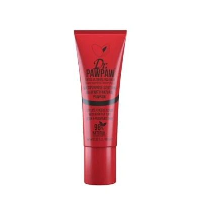 Abbildung von Dr.PAWPAW Getönter Ultimate Red Mehrzweck Balsam ohne Duft, für feuchtigkeitsspendende Lippen, Haut, Haare, Nagelhaut, Nägel und Beauty Finishing (10 ml)