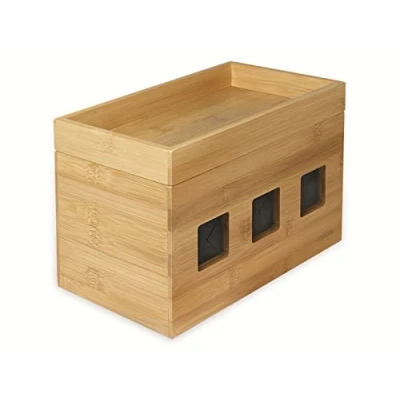 Abbildung von LogiLink KAB0076 Kabelbox mittel (255x140x165 mm), Bambus