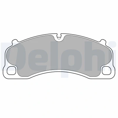 Abbildung von DELPHI LP3729 Bremsbelagsatz für Verschleißwarnanzeiger vorbereitet mit Anti Quietsch Blech ohne Zubehör PORSCHE: 718 Cayman Coupe, 911 Coupe