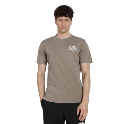 Abbildung von Puma Class Washed TEE Tshirt print, Herren, Größe: XXL, Totally taupe