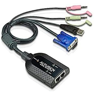 Abbildung von ATEN USB VGA/Audio Virtual Media KVM Adapter mit Dualausgang, USB, VGA, Mehrfarbig, RJ 45, 2 x 45