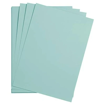 Abbildung von Clairefontaine 975269C Packung mit 25 Bastelkartons Maya, 185g, DIN A4, 21 x 29,7cm, 1 Pack, türkis