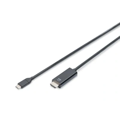 Abbildung von DIGITUS USB 3.2 Gen2 Adapter Kabel 5.0 m C (St) zu HDMI Typ A 10 Gbit/s Monitorkabel Schwarz