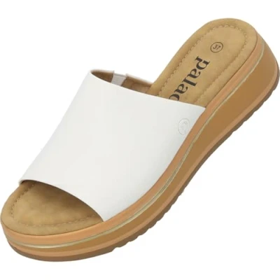 Abbildung von Palado RHAT Pantolette flach, Damen, Größe: 39, Weiß Schuhe