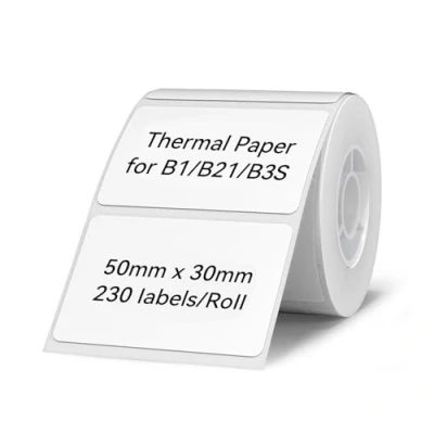Abbildung von NIIMBOT Etiketten Label 50x30mm weiß 230 Stück, für Etikettendrucker B21, B3S und B1