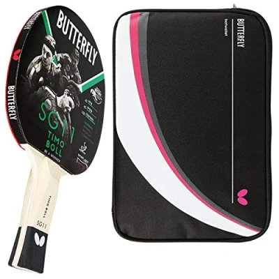 Abbildung von Butterfly 1x Timo Boll SG11 Tischtennisschläger + Tischtennishülle Drive Case II