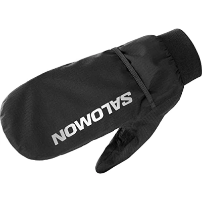 Abbildung von Salomon Bonatti Waterproof Ski Snowboard Running Wandern Handschuhe Unisex, Schutz, atmungsaktivität, reflektierende Details, Deep Black, Reflective Charcoal, M/L