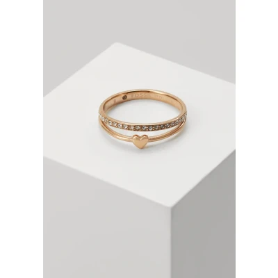 Abbildung von Fossil Vintage Glitz Ring Rose goldcoloured, Damen, Größe: 60, gold/coloured