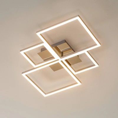 Abbildung von Briloner Leuchten LED Deckenleuchte 3128 018, dimmbar, schwenkbar, Speicherfunktion, fest verbaut, Warmweiß, Deckenlampe, 75x47x7,3cm, Chrom Alu, 44W, Wohnzimmer, Schlafzimmer