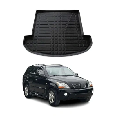 Abbildung von OMAC Kofferraumwanne Laderaumwanne kompatibel mit Kia Sorento 2010 2014 Gummi TPE Schwarz