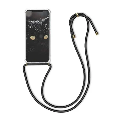 Abbildung von kwmobile Necklace Case kompatibel mit Huawei Mate 20 Pro Hülle Silikon Cover Handykette Band Handyhülle Transparent