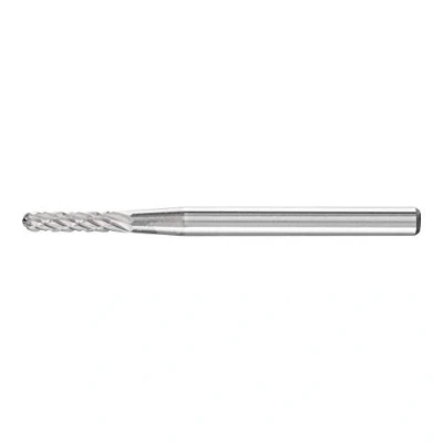 Abbildung von PFERD HM Frässtift, Walzenrundform WRC, Zahnung 3 PLUS, Frässtift ø 2mm, Schaft 3mm, Länge 40mm, 21205083 für universelle Anwendungen auf den wichtigsten industriell verwendeten Werkstoffen